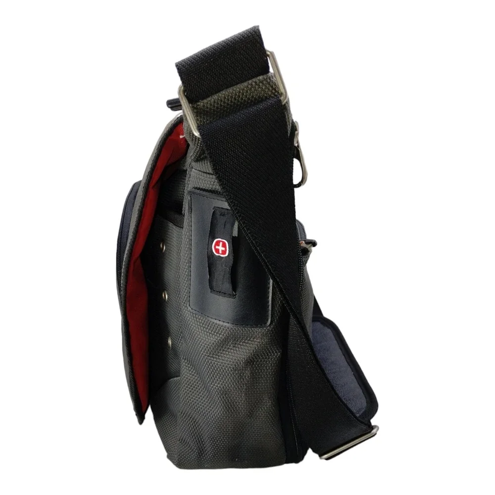 Swiss Gear Laptop Messenger Bag Shoulder Cloth Gray Dark Grey‎ Black Swissgear